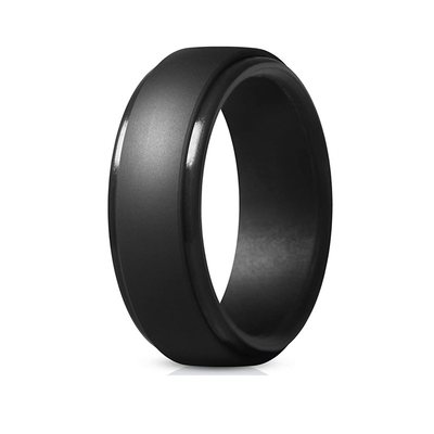 Amazon Bestseller silikonowy pierścień Step Edge Wedding Band Silikonowe pierścienie sportowe dla mężczyzn