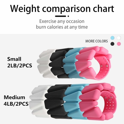 Regulowane nadgarstki obciążniki na nadgarstki Joga Barre Pilates Cardio Aerobic 2 zestawy 2lb 4lb